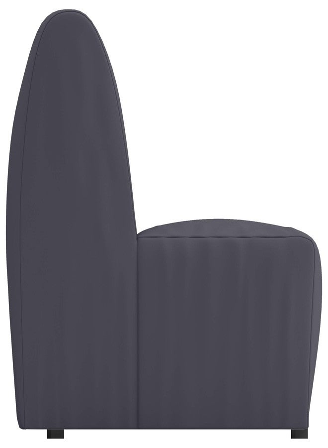 Sofa Renewal The Plyester Flax Lycksele Chair Bed Sofa Replacement is Custom Made for IKEA Lycksele Single Sleeper Or Futon. A Lycksele Single Seat Slipcover Replacement (Polyester Flax Dark Gray) - Image 2